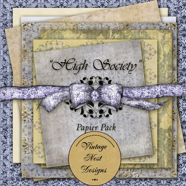 Digital Scrapbooking High Society Kit No.1 Instant Download