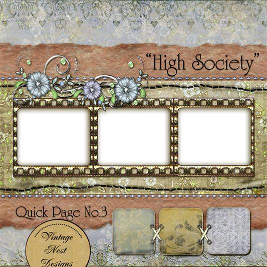 Digital Scrapbooking High Society Quick Page No.3 Instant Download