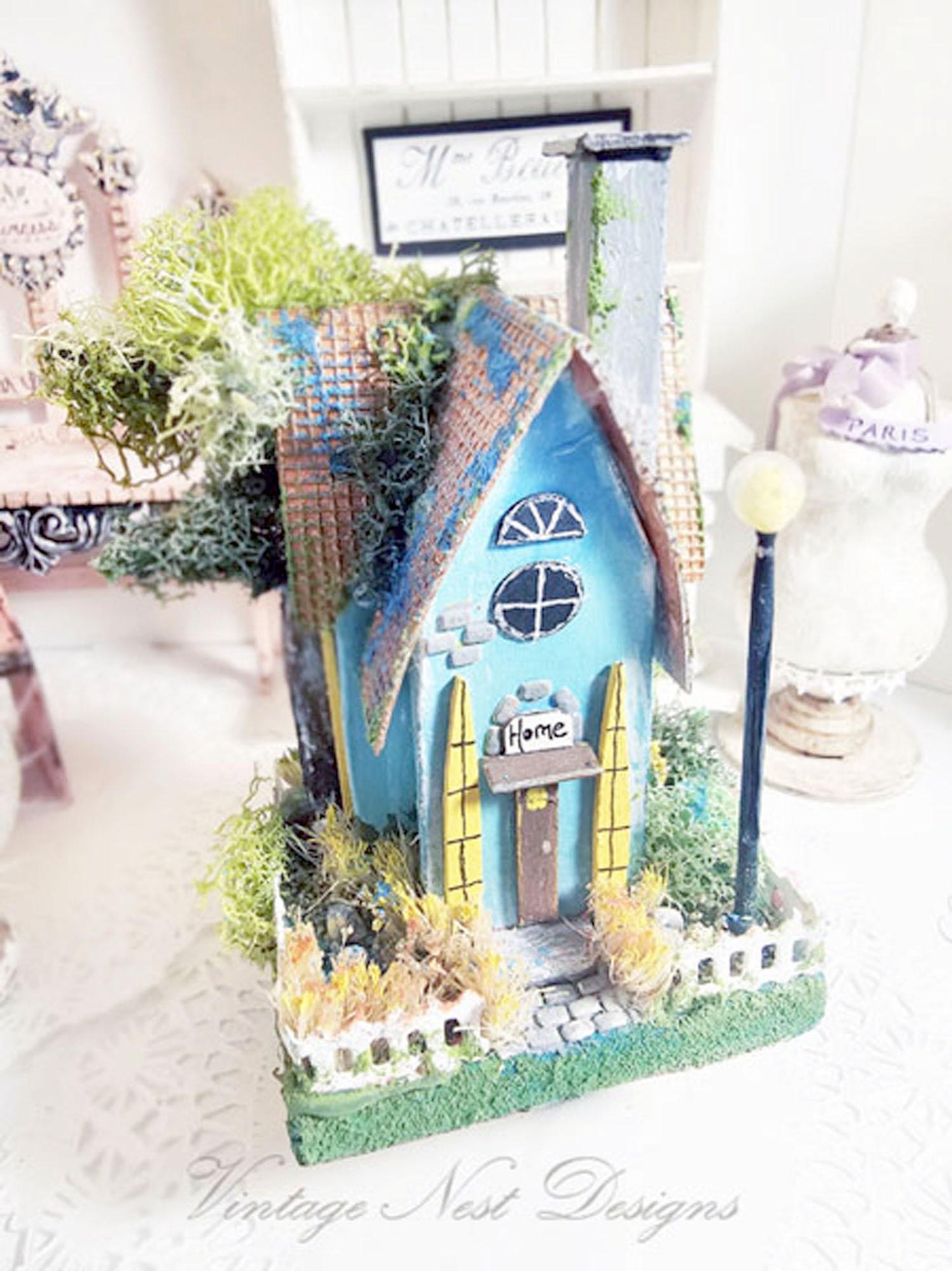 Miniature Putz House No.26 Handmade Home Decor Diorama Shadow Box