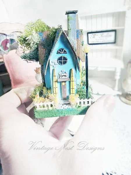 Miniature Putz House No.26 Handmade Home Decor Diorama Shadow Box