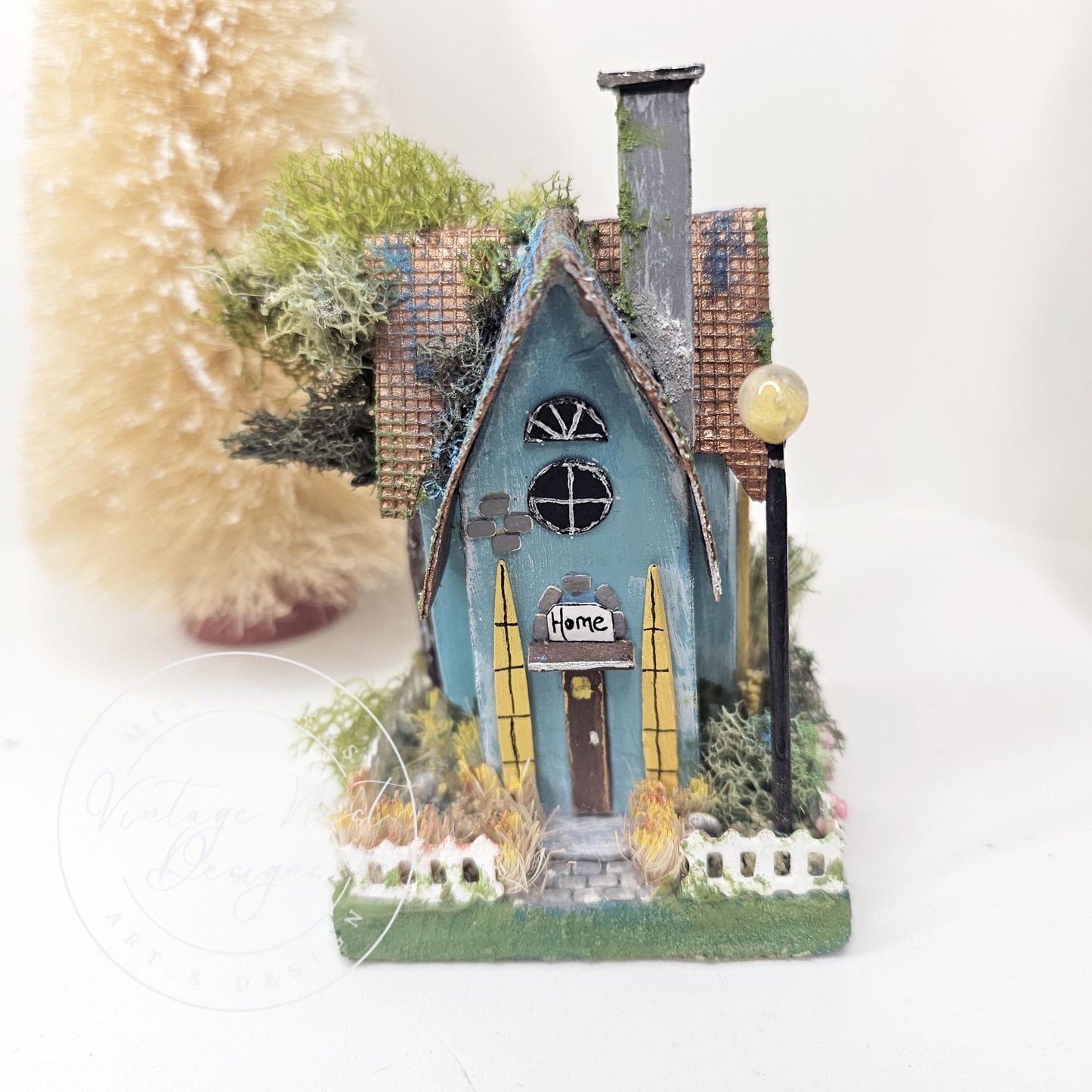 Miniature Putz House No.26 Handmade Home Decor Diorama Shadow Box