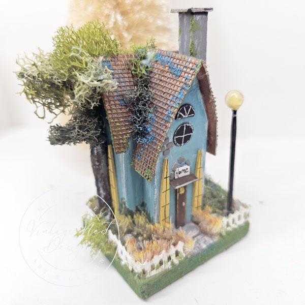 Miniature Putz House No.26 Handmade Home Decor Diorama Shadow Box