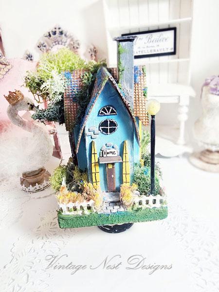 Miniature Putz House No.26 Handmade Home Decor Diorama Shadow Box
