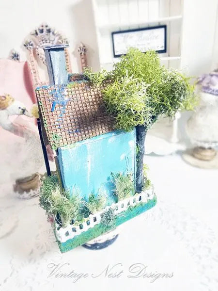 Miniature Putz House No.26 Handmade Home Decor Diorama Shadow Box