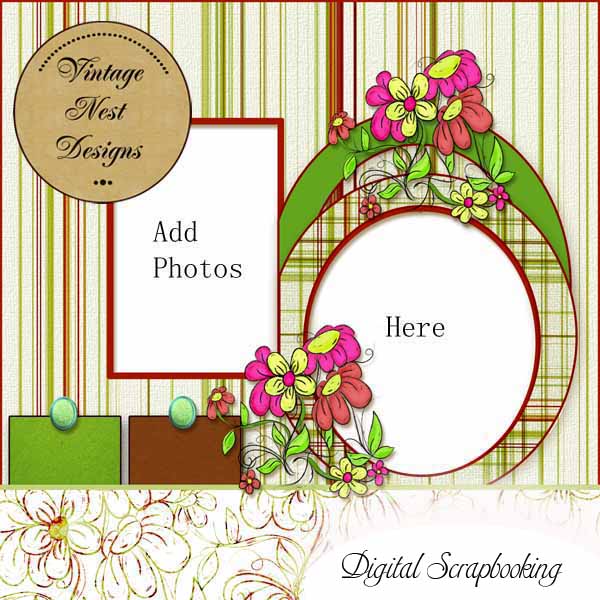 Digital Scrapbooknig Intensely Sweet Quick Page No.1 instant Download
