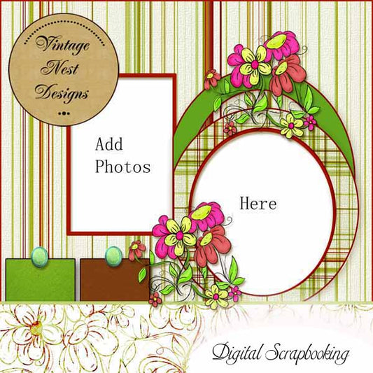 Digital Scrapbooknig Intensely Sweet Quick Page No.1 instant Download