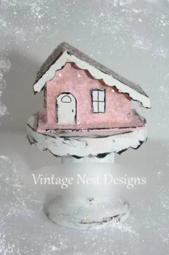 Miniature Little Pink House No.2 Handmade