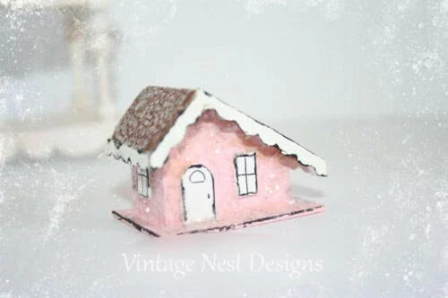 Miniature Little Pink House No.2 Handmade