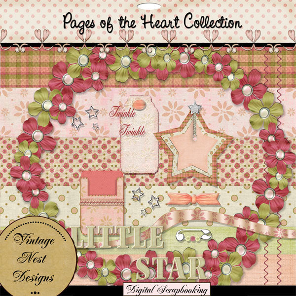 Kit de scrapbooking numérique Petite Étoile Téléchargement immédiat