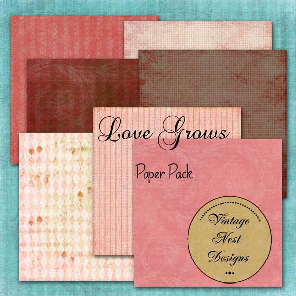 Love Grows Kit Digitale Scrapbooking-Illustration