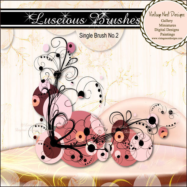 Digital Scrapbooking Luscious Brushes No.1 & 2 Instant Download