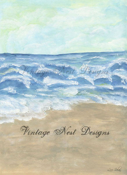 Tableau acrylique "Faire des vagues" n° 1 – Impression numérique – Téléchargement instantané