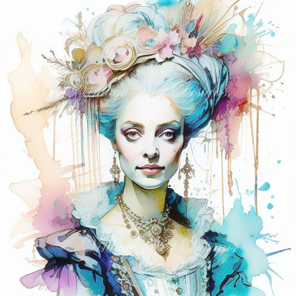 Impression numérique Jeune Marie-Antoinette N°3 Illustration
