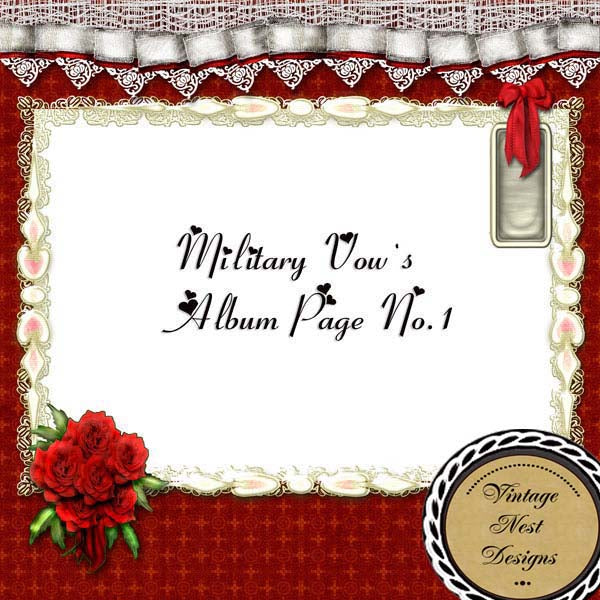 Digital Scrapbooking Military Vows Quick Page No.1 Instant Download