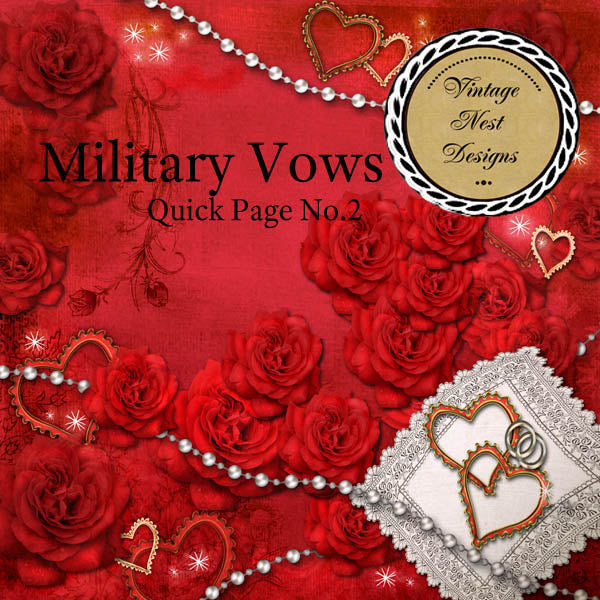 Scrapbooking numérique Vœux militaires Page rapide n° 2 Téléchargement instantané