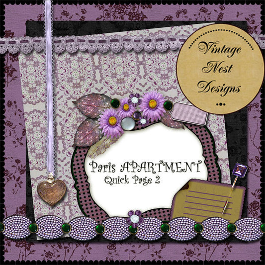 Scrapbooking NumériquePage rapide Appartement Parisien N°2 Téléchargement Instantané