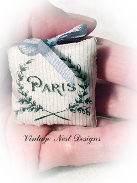 Paris Pillow No.1 Dollhouse Miniature Handmade