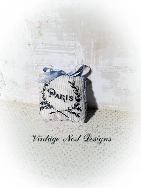 Paris Pillow No.1 Dollhouse Miniature Handmade