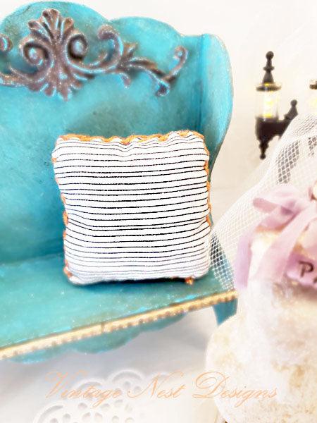 Miniature Pillow No.9 Dollhouse Decor Accessories Diorama Shadow Box 1:12 Scale