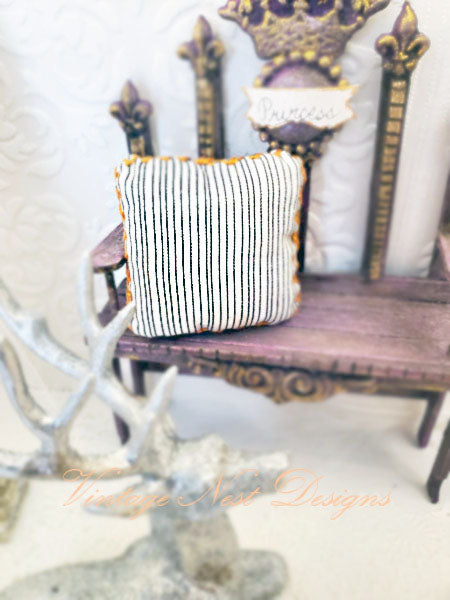 Miniature Pillow No.9 Dollhouse Decor Accessories Diorama Shadow Box 1:12 Scale