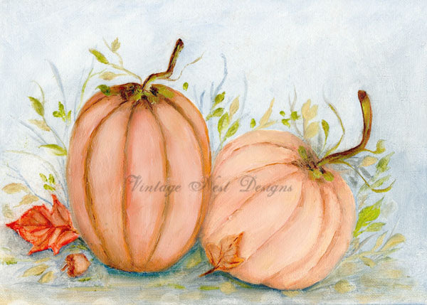 Digital Print Pumpkins No.16 Oil Painting Instant Download