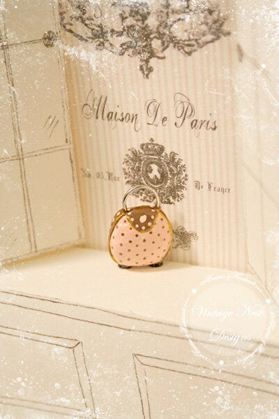 Miniature Purse No.12 for Dollhouse Handmade for Dolls