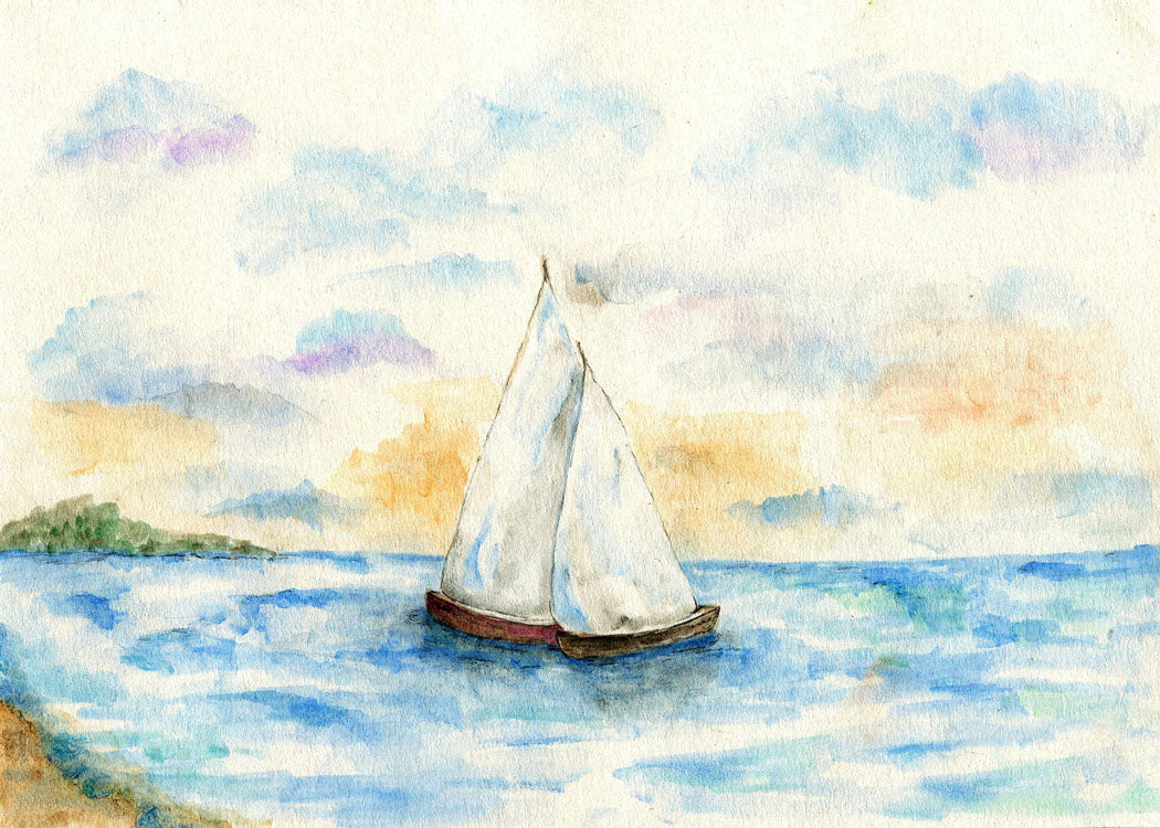 Digital Print Ship Sailing Away No.1 Instant Download