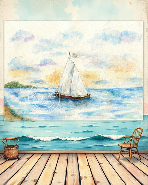 Digital Print Ship Sailing Away No.1 Instant Download