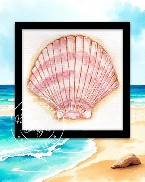 Coquillages imprimés numériques N°2 Aquarelle Téléchargement instantané