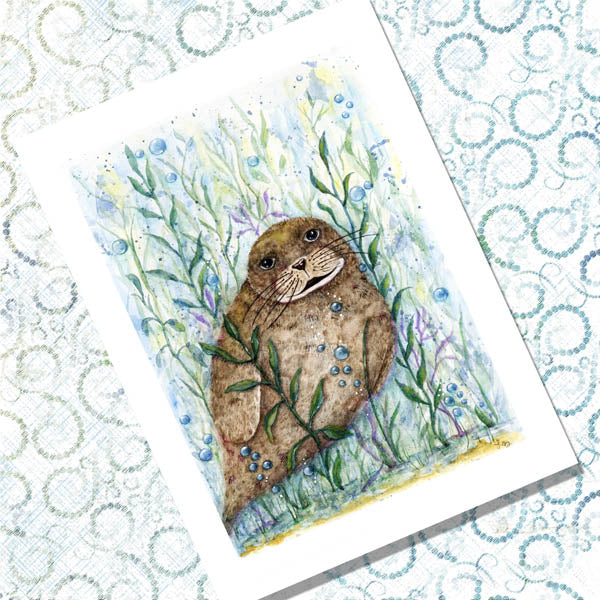 Digital Print Seal No.1 Watercolor Wall Decor Instant Download