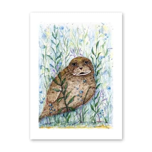 Digital Print Seal No.1 Watercolor Wall Decor Instant Download