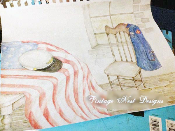 Impression numérique Semper Fi n°1 Aquarelle Téléchargement instantané