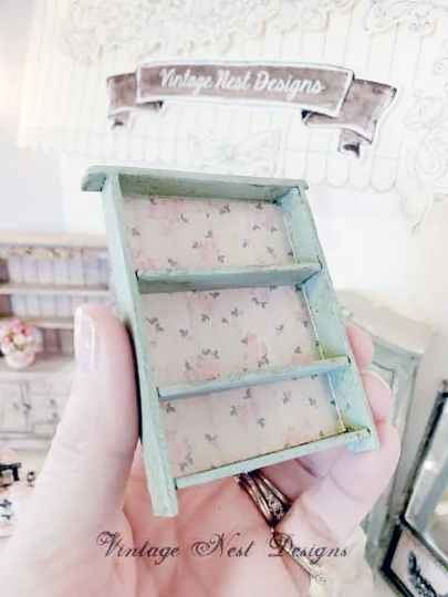 Étagère n° 91, maison de poupée miniature, fait main