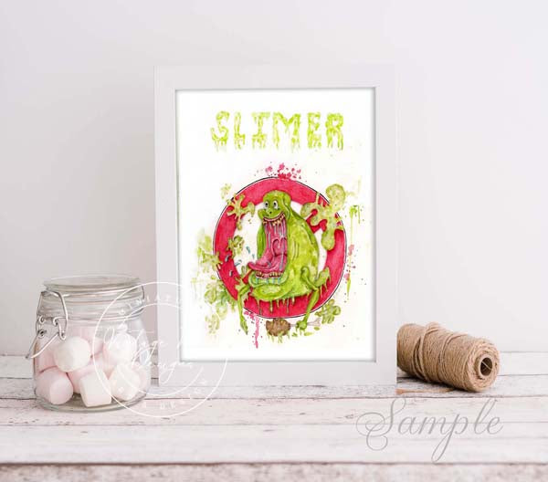 Digital Print Slimer No.1 Watercolor Painting Instant Download