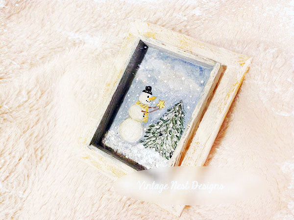 Snowman No.4 Dollhouse Miniature Handmade