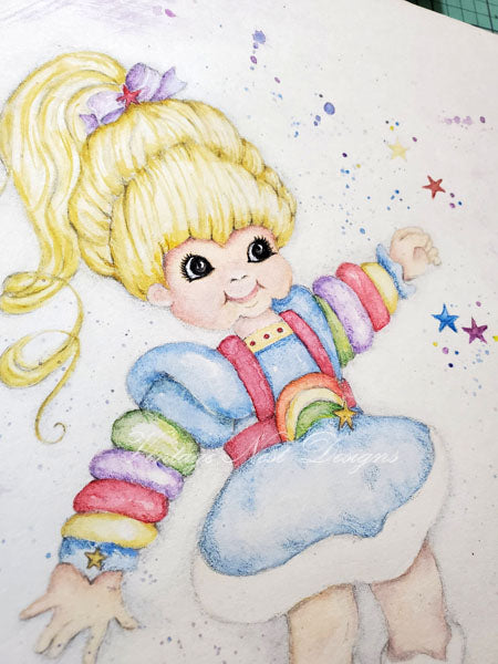 Impression numérique Rainbow Bright n°1 Décoration murale aquarelle Téléchargement instantané