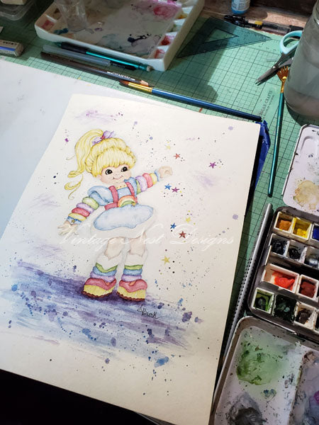 Impression numérique Rainbow Bright n°1 Décoration murale aquarelle Téléchargement instantané