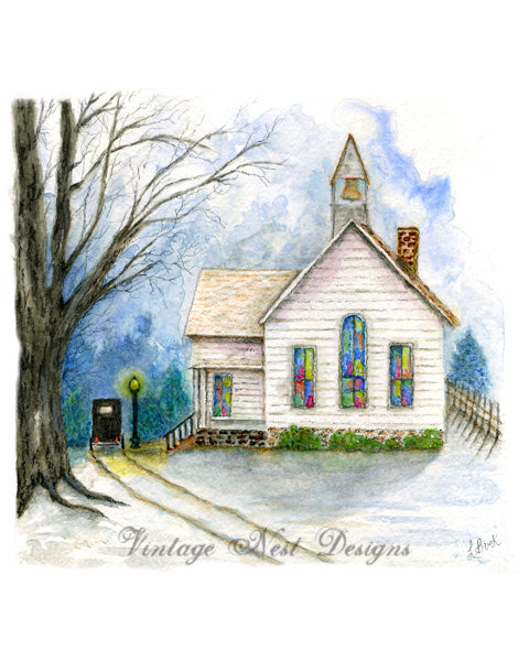 Digital Print Sunday Arrival No.1 Watercolor Instant Download