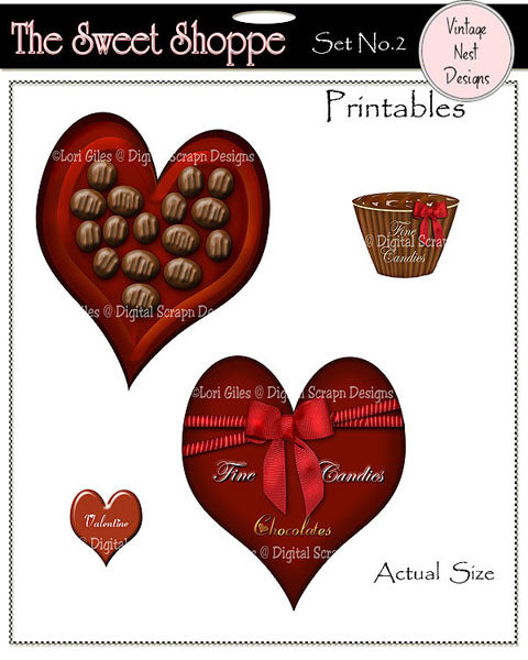 Impressions numériques The Sweet Shoppe n°2 Bonbons Graphiques Téléchargement instantané