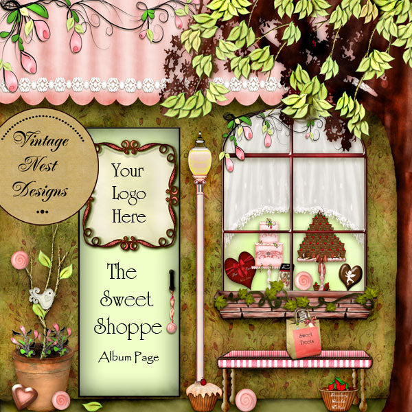 Digital Scrapbooking The Sweet Shop Quick Page No.1 Instant Download
