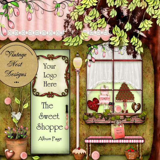 Digital Scrapbooking The Sweet Shop Quick Page No.1 Instant Download