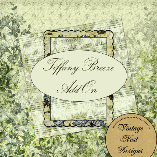 Kit complémentaire Scrapbooking numérique Tiffany Breeze Téléchargement instantané
