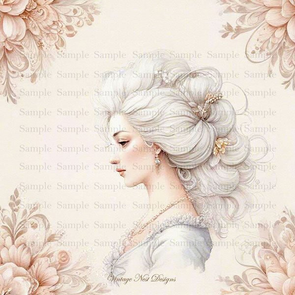 Digital Print Timeless Lovelies No.1 Illustration Instant Download