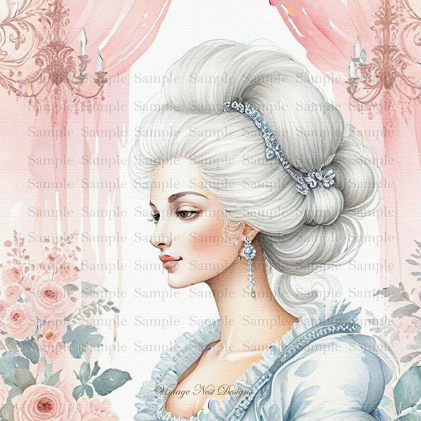 Digital Print Timeless Lovelies No.1 Illustration Instant Download