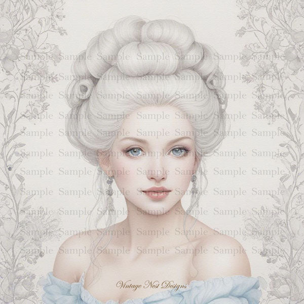Digital Print Timeless Lovelies No.1 Illustration Instant Download