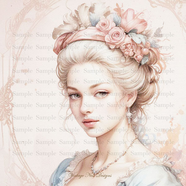 Digital Print Timeless Lovelies No.1 Illustration Instant Download