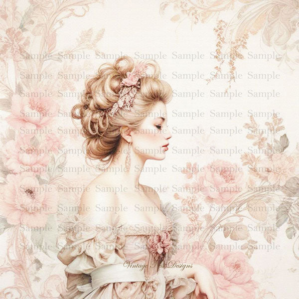 Digital Print Timeless Lovelies No.1 Illustration Instant Download