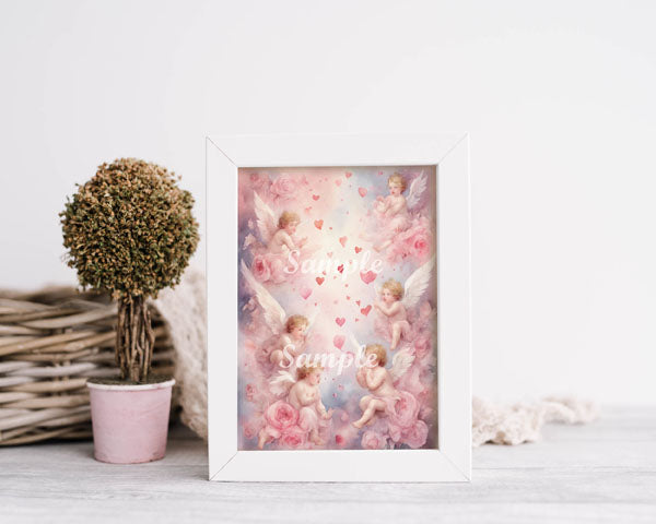 Digital Prints Valentine's Day Paper Pack No.2 Illustration Scrapbooking