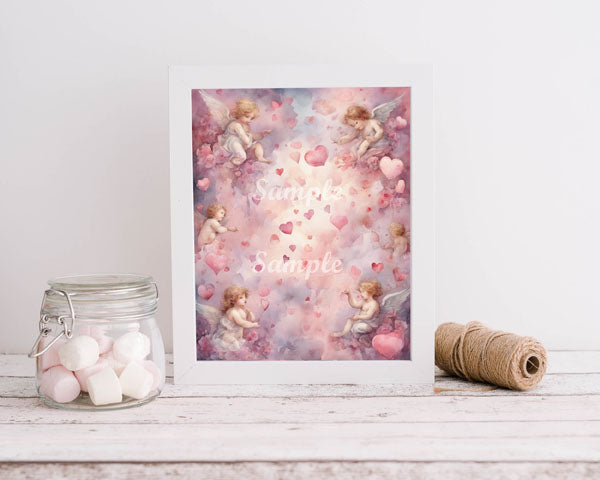 Digital Prints Valentine's Day Paper Pack No.2 Illustration Scrapbooking