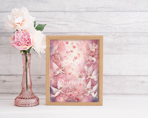 Digital Prints Valentine's Day Paper Pack No.2 Illustration Scrapbooking